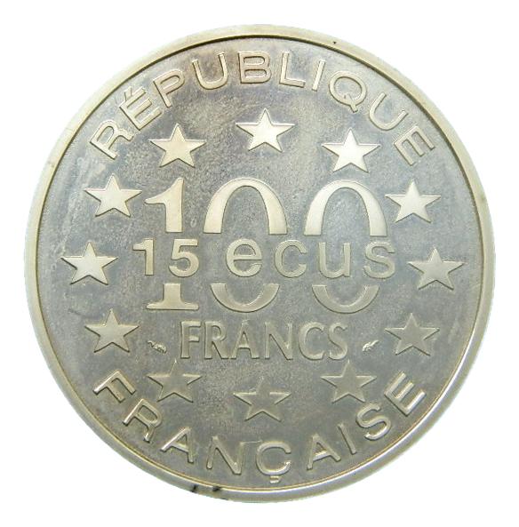 1993 - FRANCIA - 100 FRANCOS - PLATA PROOF - ARCO DE TRIUNFO