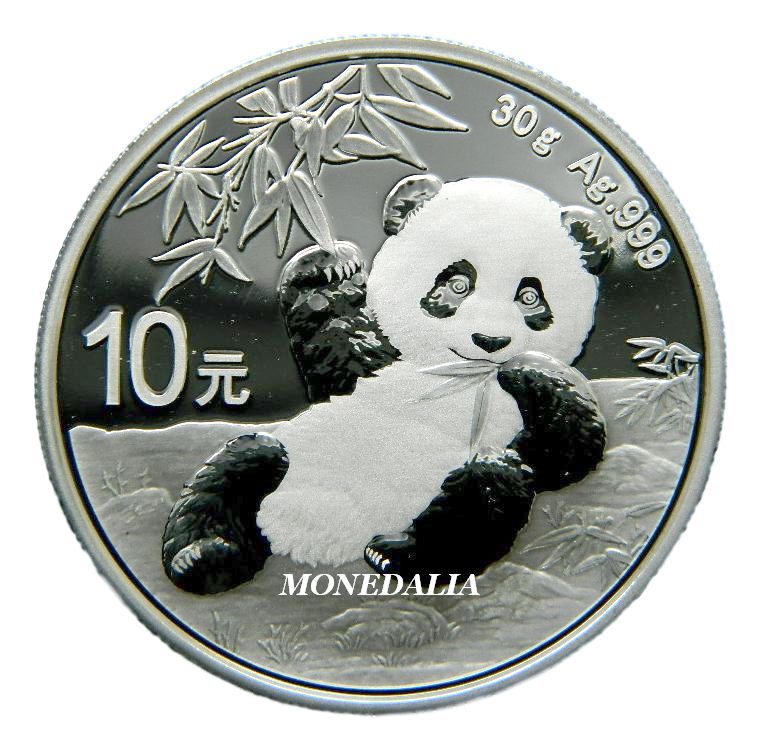 2020 - CHINA - 10 YUAN - ONZA PLATA - PANDA