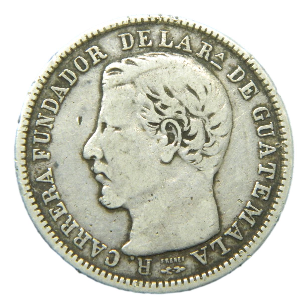 1867 R- GUATEMALA - 4 REALES - PLATA 