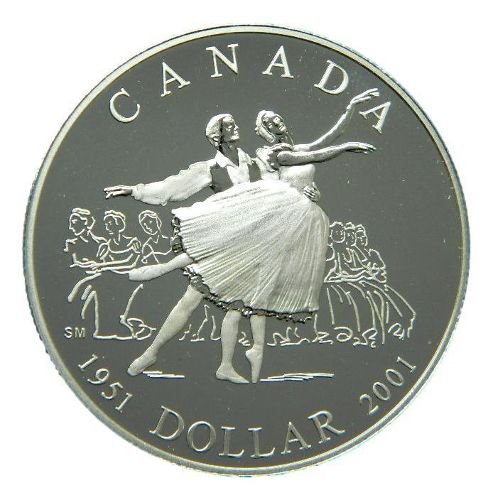 2001 - CANADA - DOLAR - PLATA - BALLET