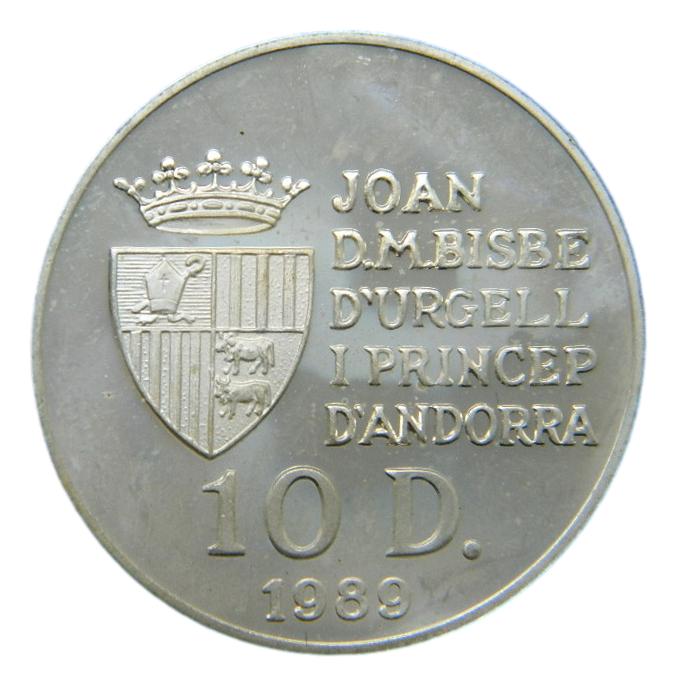 1989 - ANDORRA - 10 DINERS - ESQUIADOR