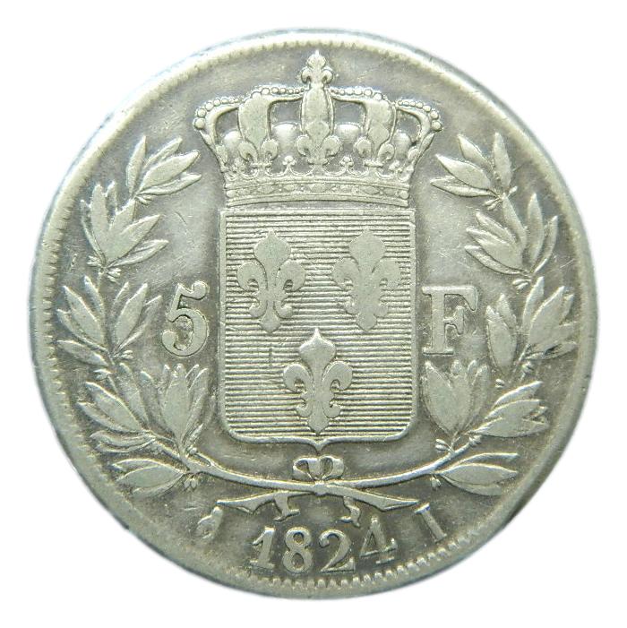 1824 I - FRANCIA - 5 FRANCS - LIMONGES