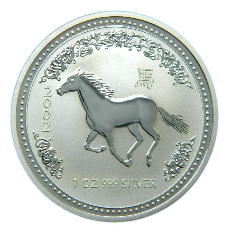 2002 - AUSTRALIA - CABALLO - 1 ONZA PLATA