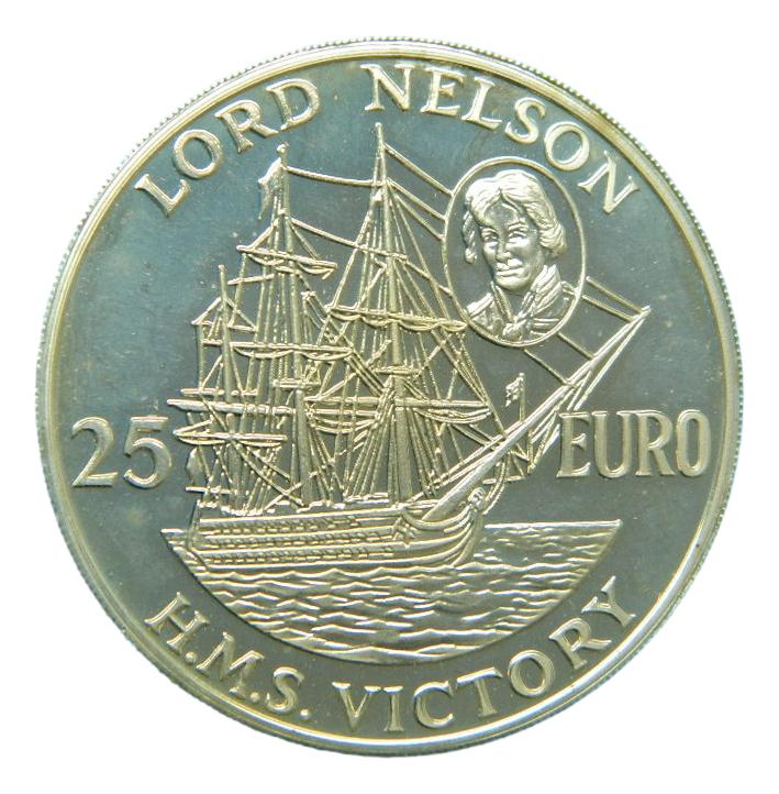 1996 - GRAN BRETAÑA - 25 EURO - LORD NELSON - PIEDFORT