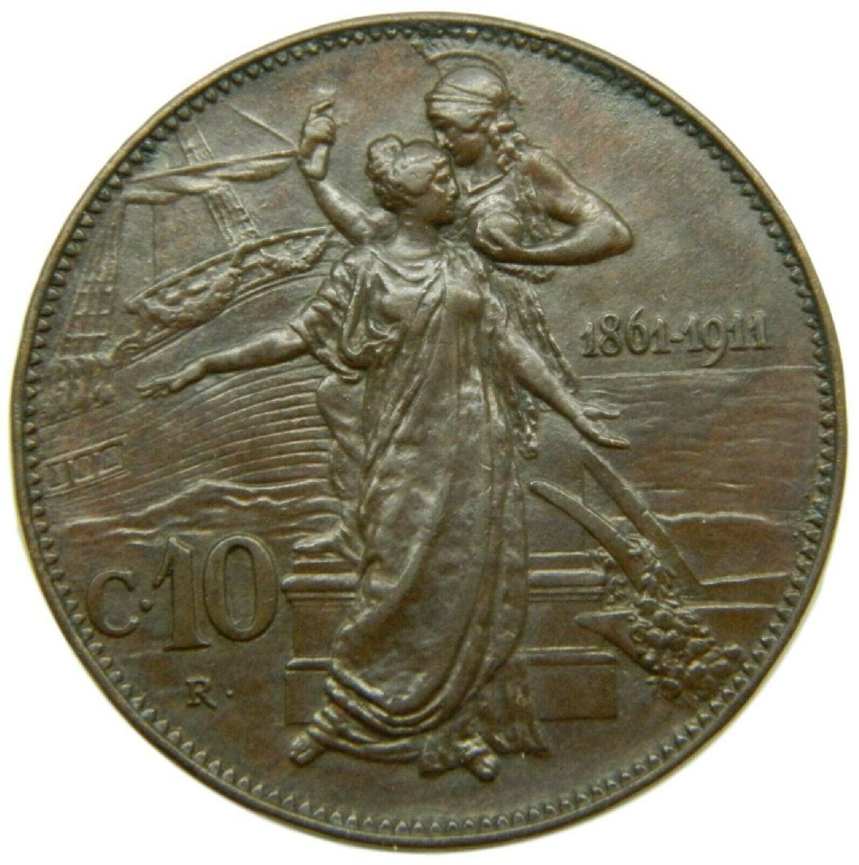 1911 R - ITALIA - 10 CENTESIMI - ROMA