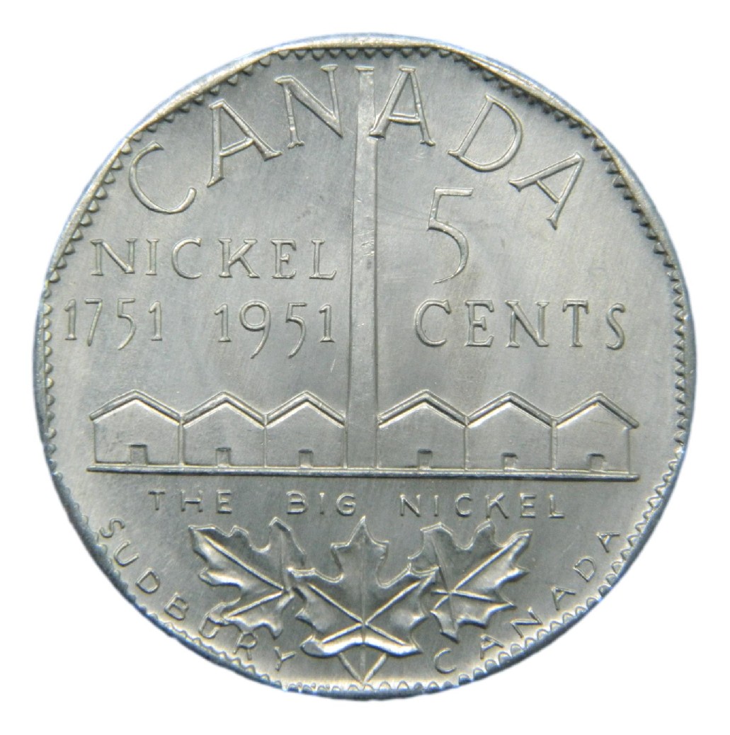 1951 - CANADÁ - 5 CENTS - JORGE VI - S6