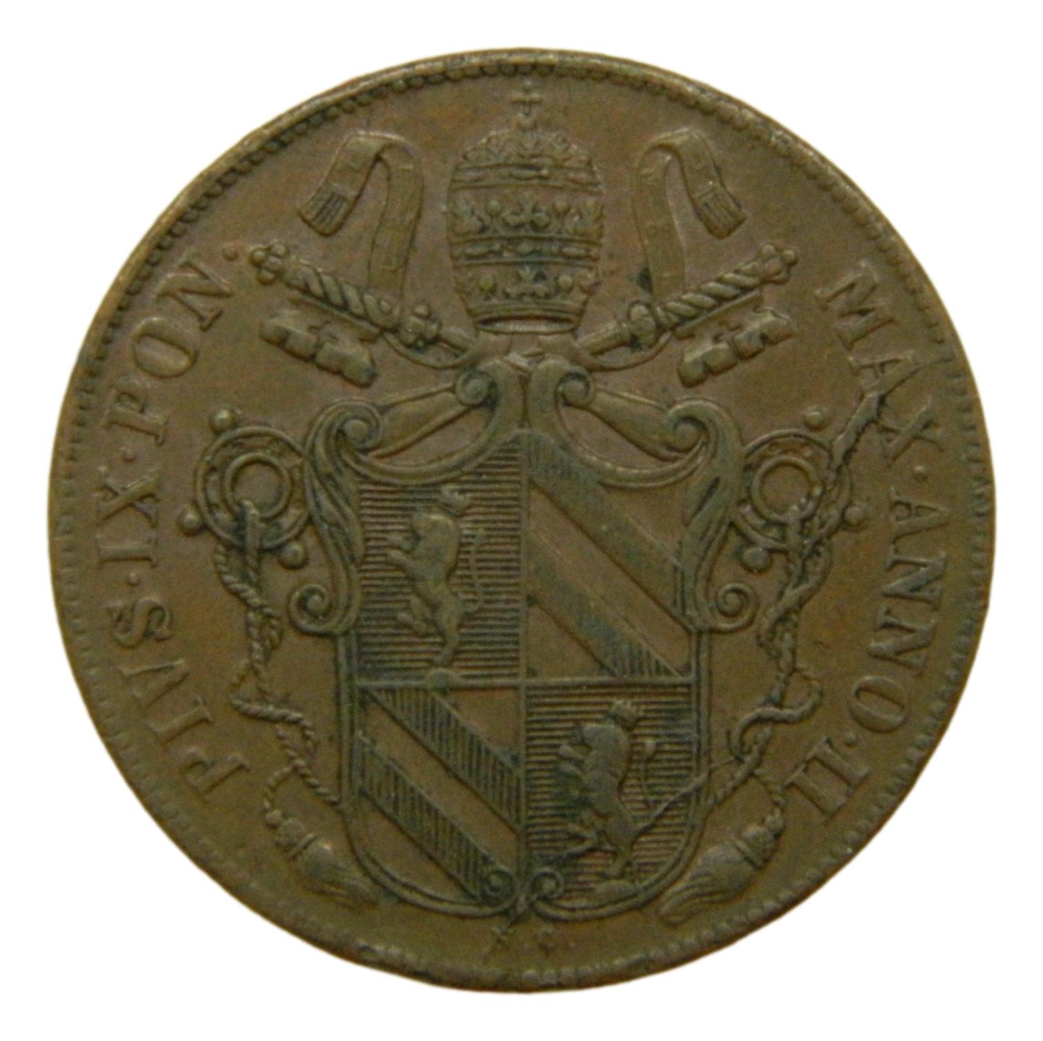 1847 - ESTADOS ITALIANOS - PIO IX - BAIOCCO - S6