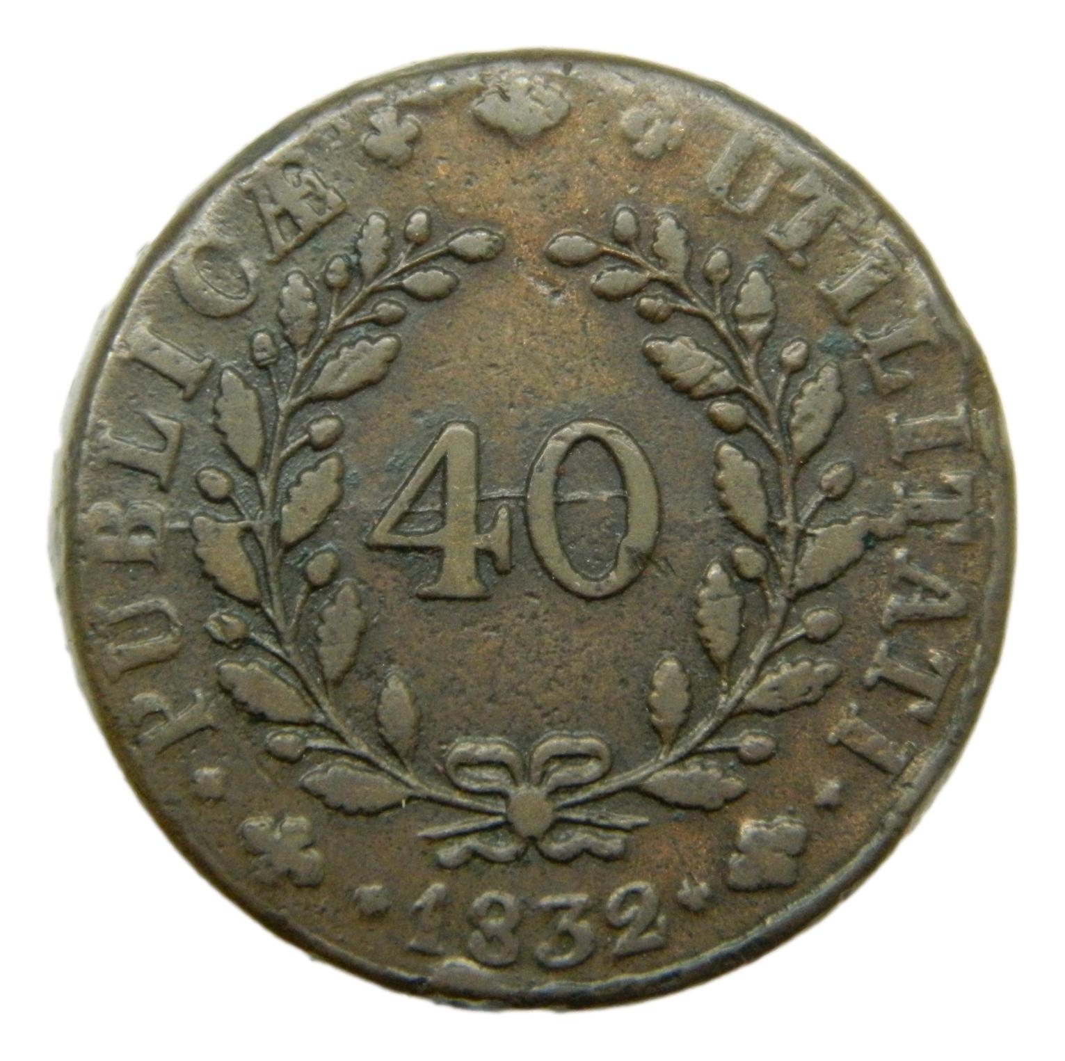 1832 - PORTUGAL - 40 REIS - S6