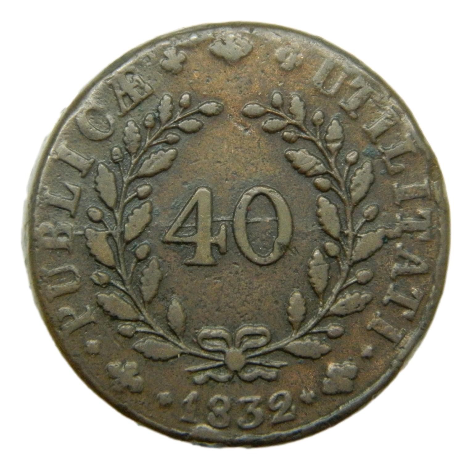 1832 - PORTUGAL - 40 REIS - S6
