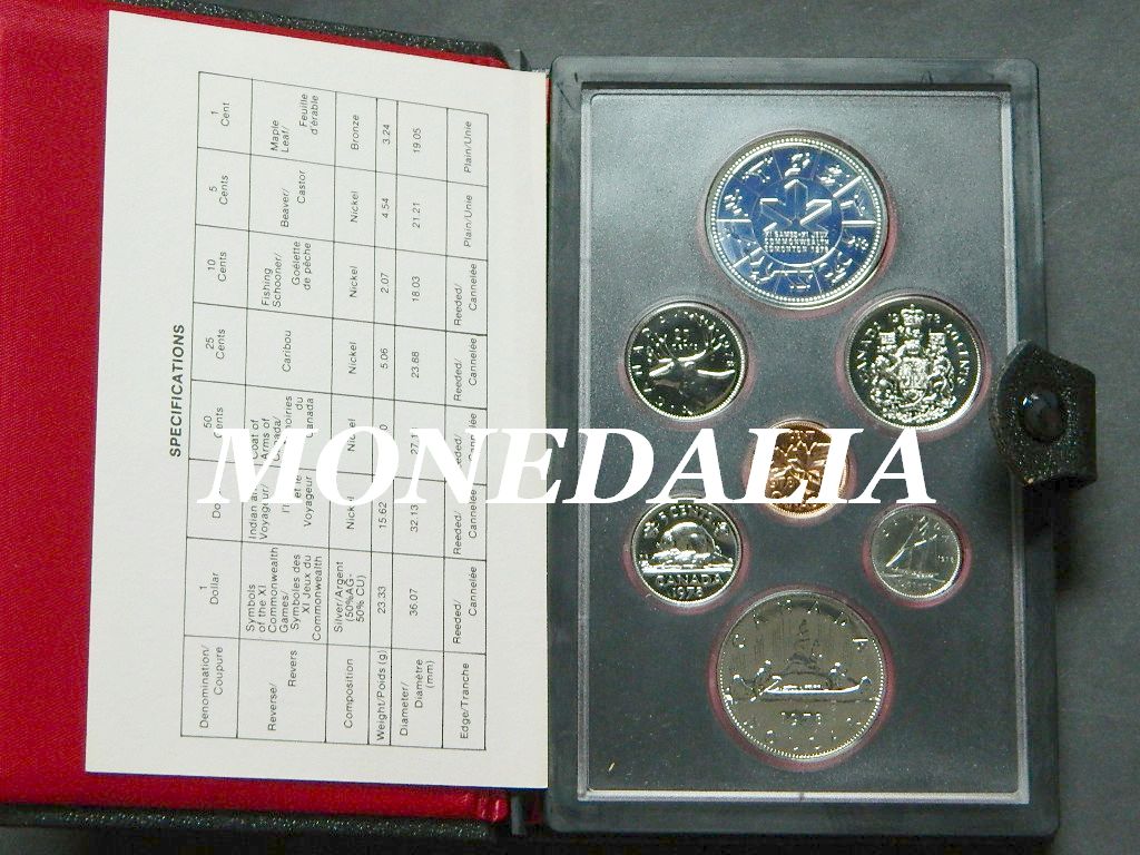 1978 - CANADA SET - PROOF - DOLAR PLATA 