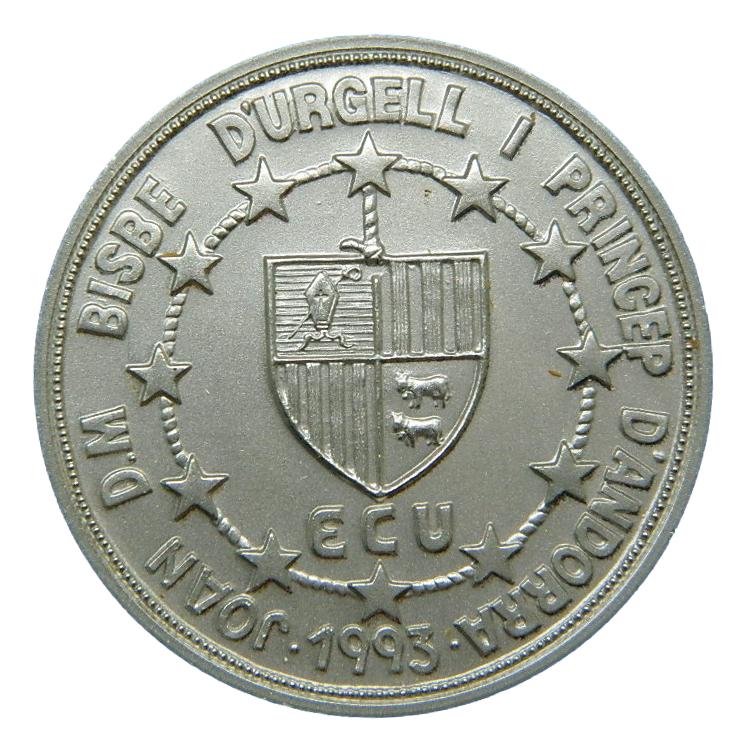 1993 - ANDORRA - 20 DINERS - ST. GEORGE - PLATA - ORO 