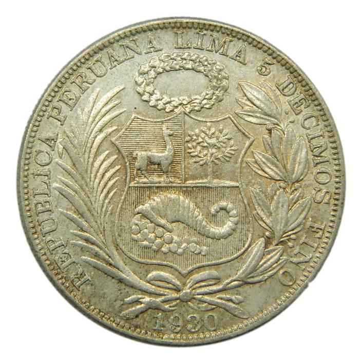 1930 - PERU - 1 SOL - LIMA - PLATA