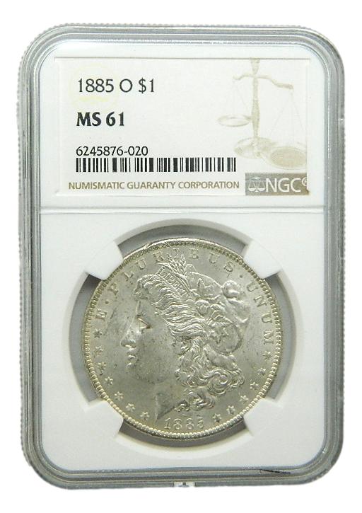 1885 O - USA - DOLLAR MORGAN - PLATA - MS 61