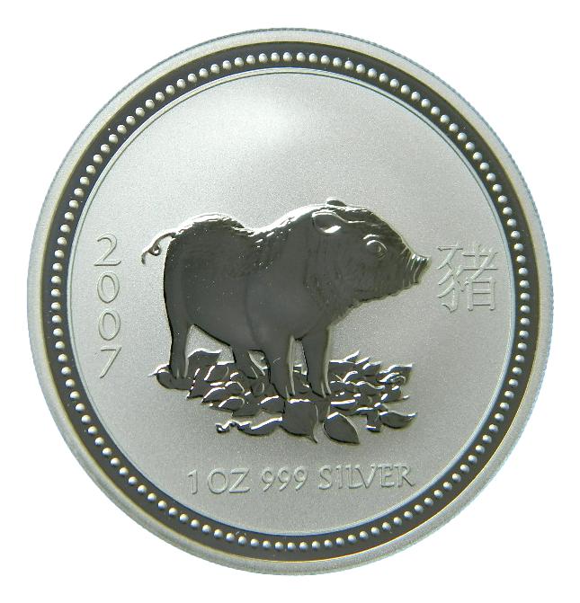 2007 - AUSTRALIA - CERDO - 1 ONZA PLATA