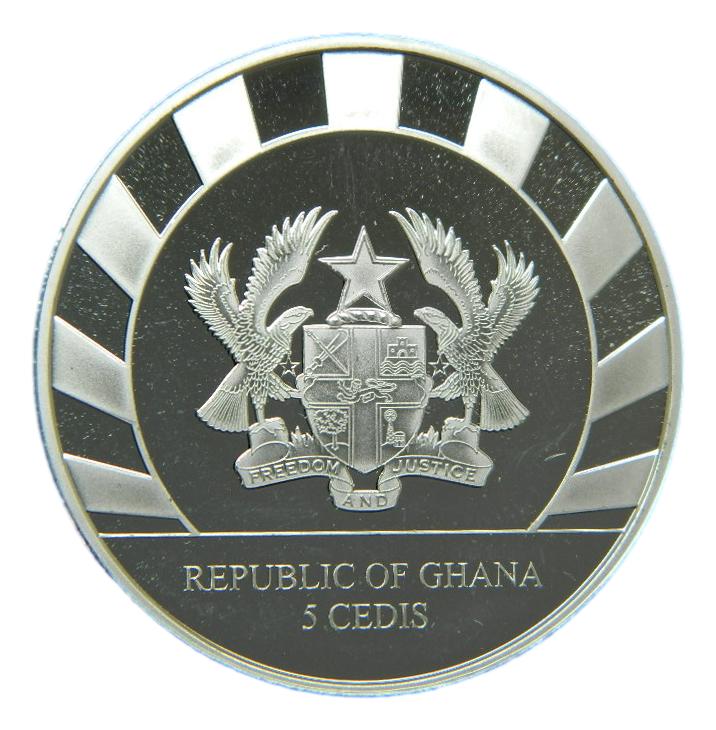 2022 - GHANA - 5 CEDIS - ONZA PLATA - RENO