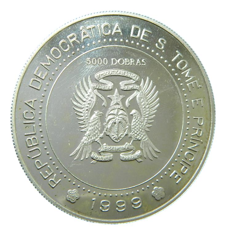 1999 - SANTO TOME Y PRINCIPE - 5000 DOBRAS - RELOJ 