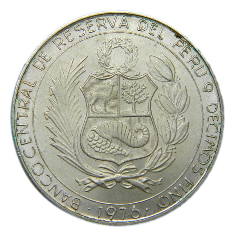 1976 - PERU - 400 SOLES DE ORO - PLATA