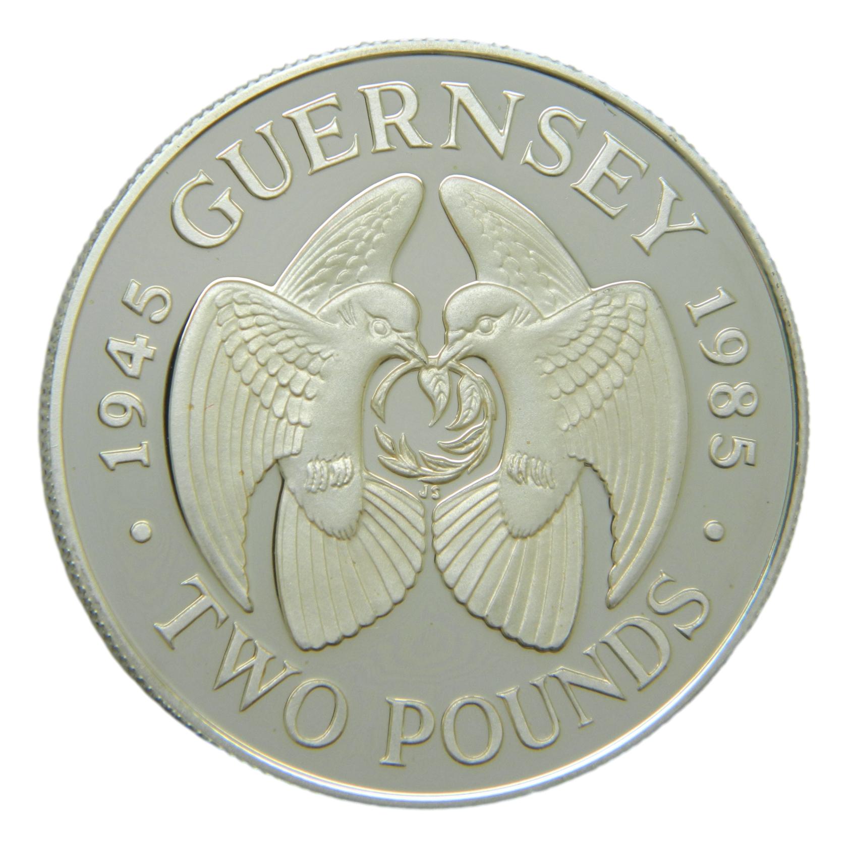1985 - GUERNSEY - 2 POUNDS - ISABEL II - PROOF - S6