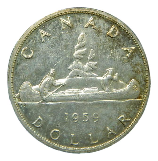 1959 - CANADA - DOLLAR - ELIZABETH II - PLATA