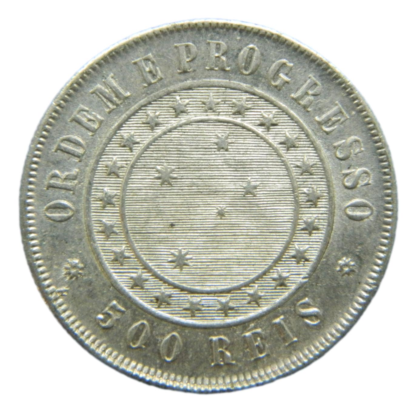 1889 - BRASIL - 500 REIS - PLATA - S6