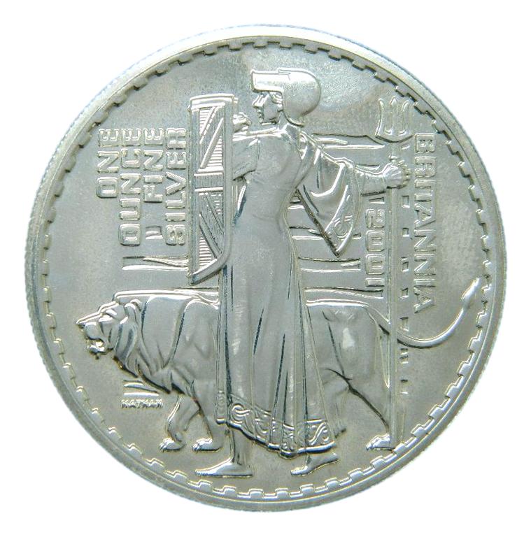 2001 - GRAN BRETAÑA - 2 POUNDS - BRITANNIA - OZ PLATA