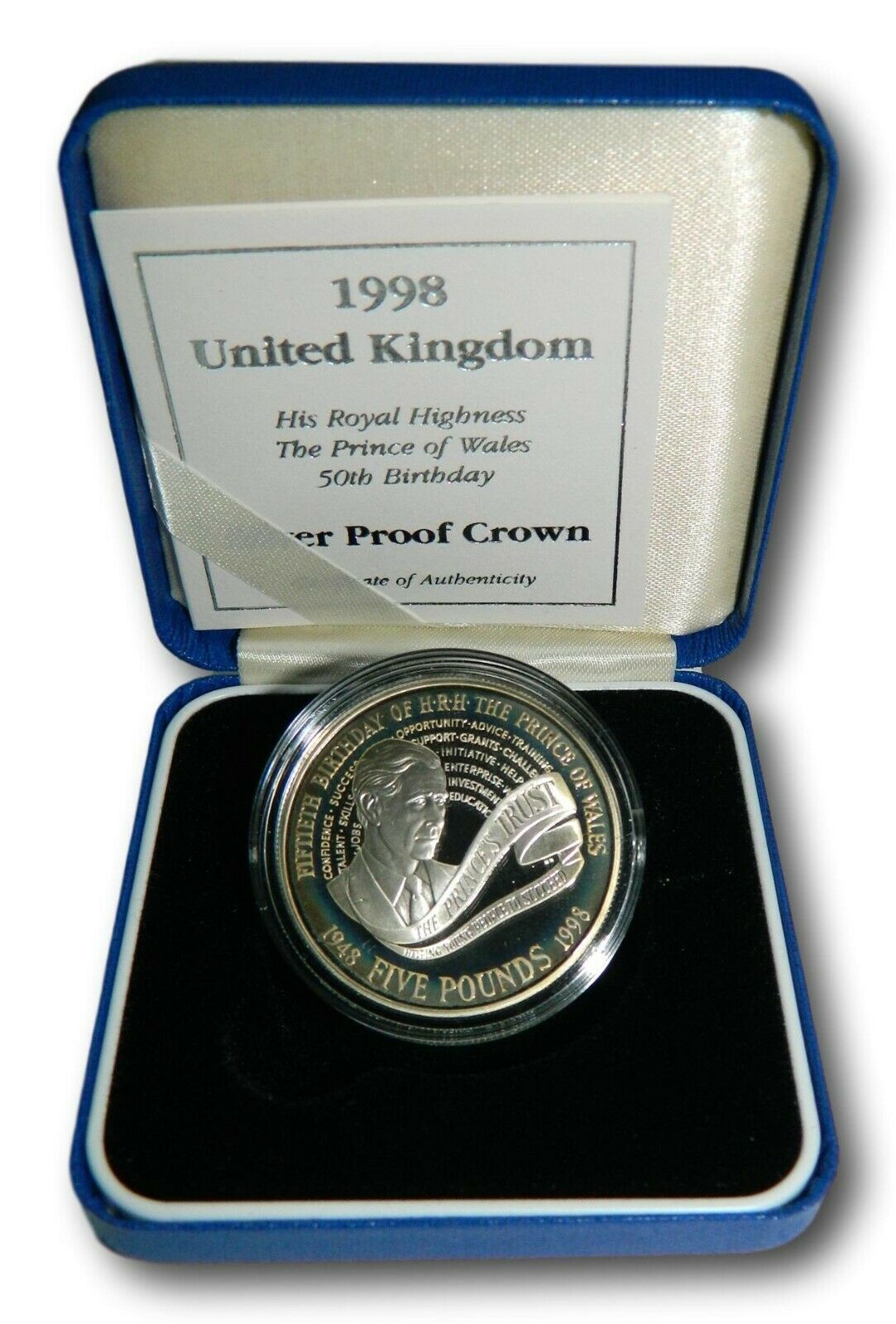 1998 - GRAN BRETAÑA - 5 POUNDS - 50 TH BIRTHDAY PRINCE OF WALES