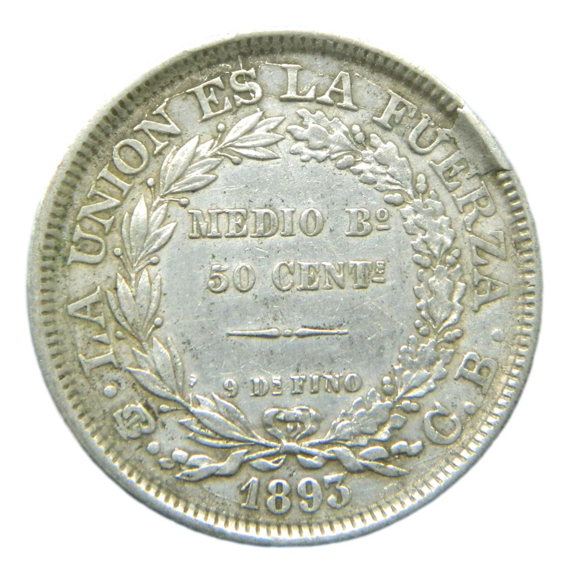 1893 CB - BOLIVIA - 50 CENTAVOS - POTOSI
