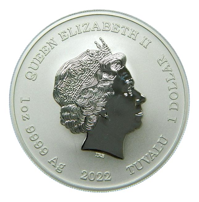 2022 - TUVALU - DOLLAR - HOMER SIMPSON - ONZA PLATA