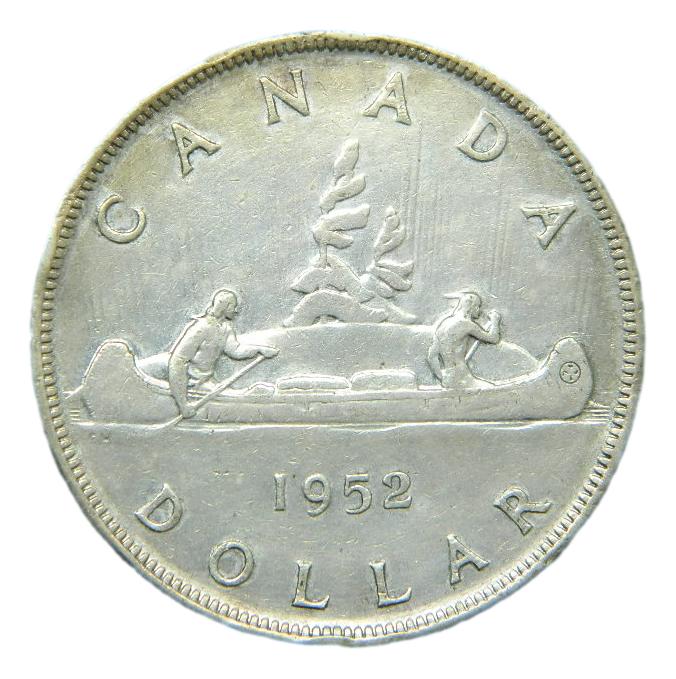 1952 - CANADA - DOLLAR - GEORGE VI - PLATA - MBC