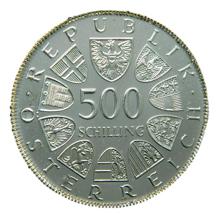 AUSTRIA - 1980 - 500 SCHILLING - MARIA - KM#2949 - PROOF