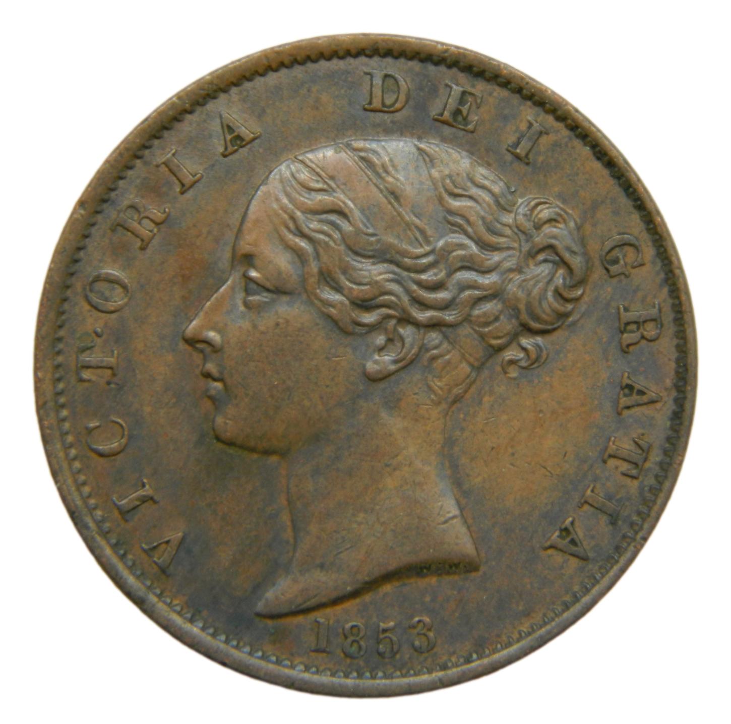 1853 - GRAN BRETAÑA - 1/2 PENNY - VICTORIA - S6