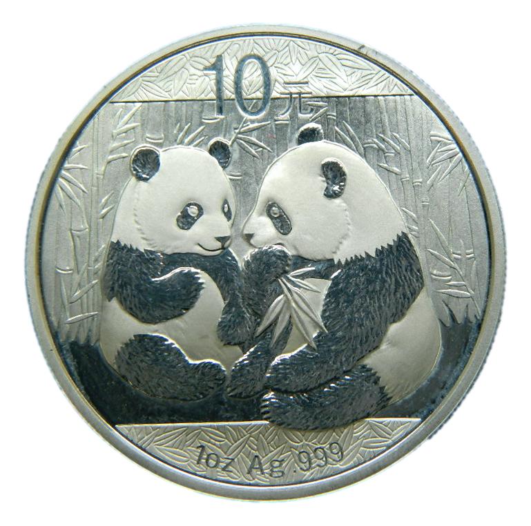 2009 - CHINA - 10 YUAN - ONZA PLATA - PANDA