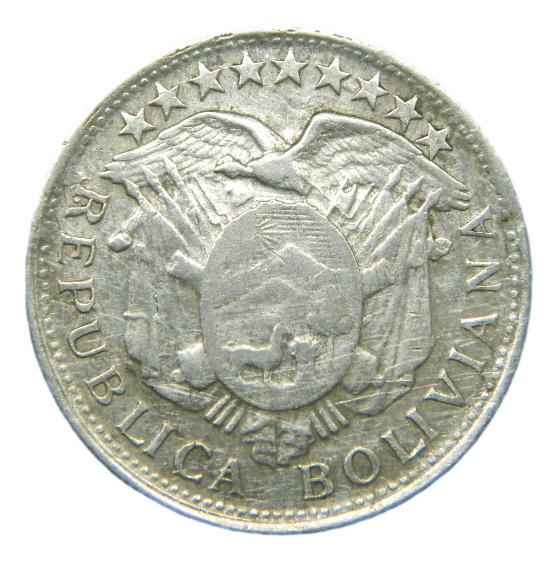 1906 F - BOLIVIA - 50 CENTAVOS - 1/2 BOLIVIANO