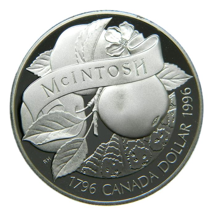 1996 - CANADA - DOLAR - McINTOSH MANZANA