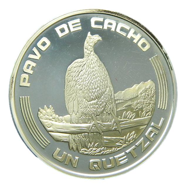 1994 - GUATEMALA - 1 QUETZAL - PAVO DE CACHO - PLATA