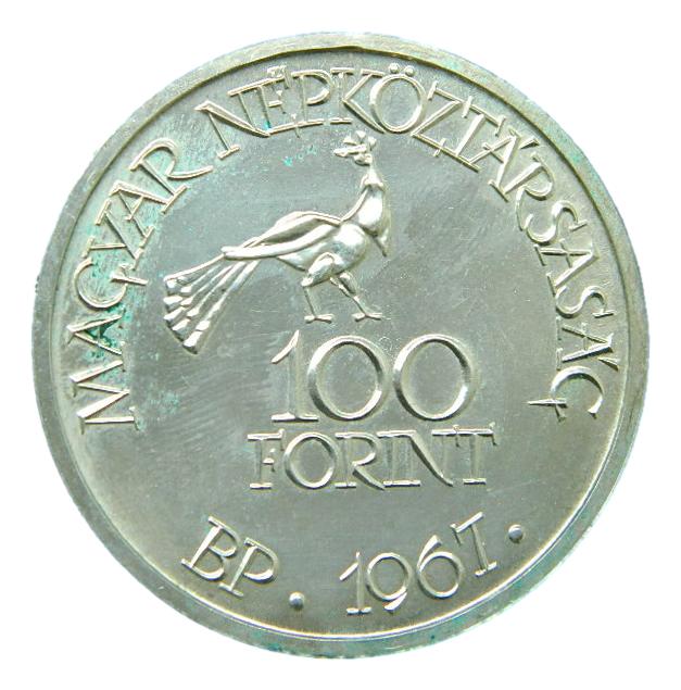 1967 - HUNGRIA - 100 FORINT - PLATA - ZOLTAN KODALY