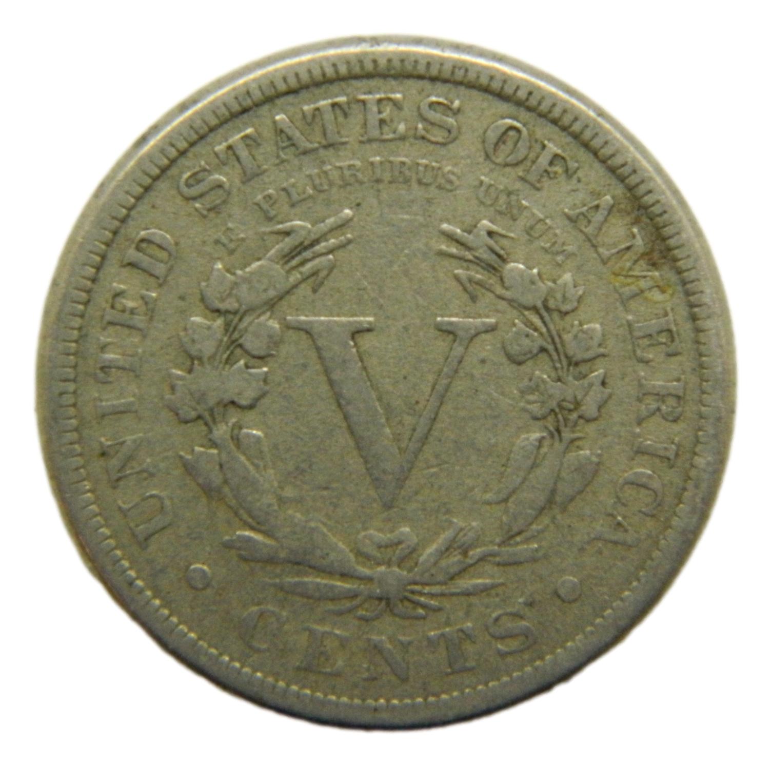 1888 - USA - 5 CENTS - BC+ - S6