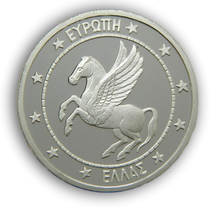 1992 - GRECIA - 25 ECU - PEGASUS - PLATA FINA - SILVER PROOF