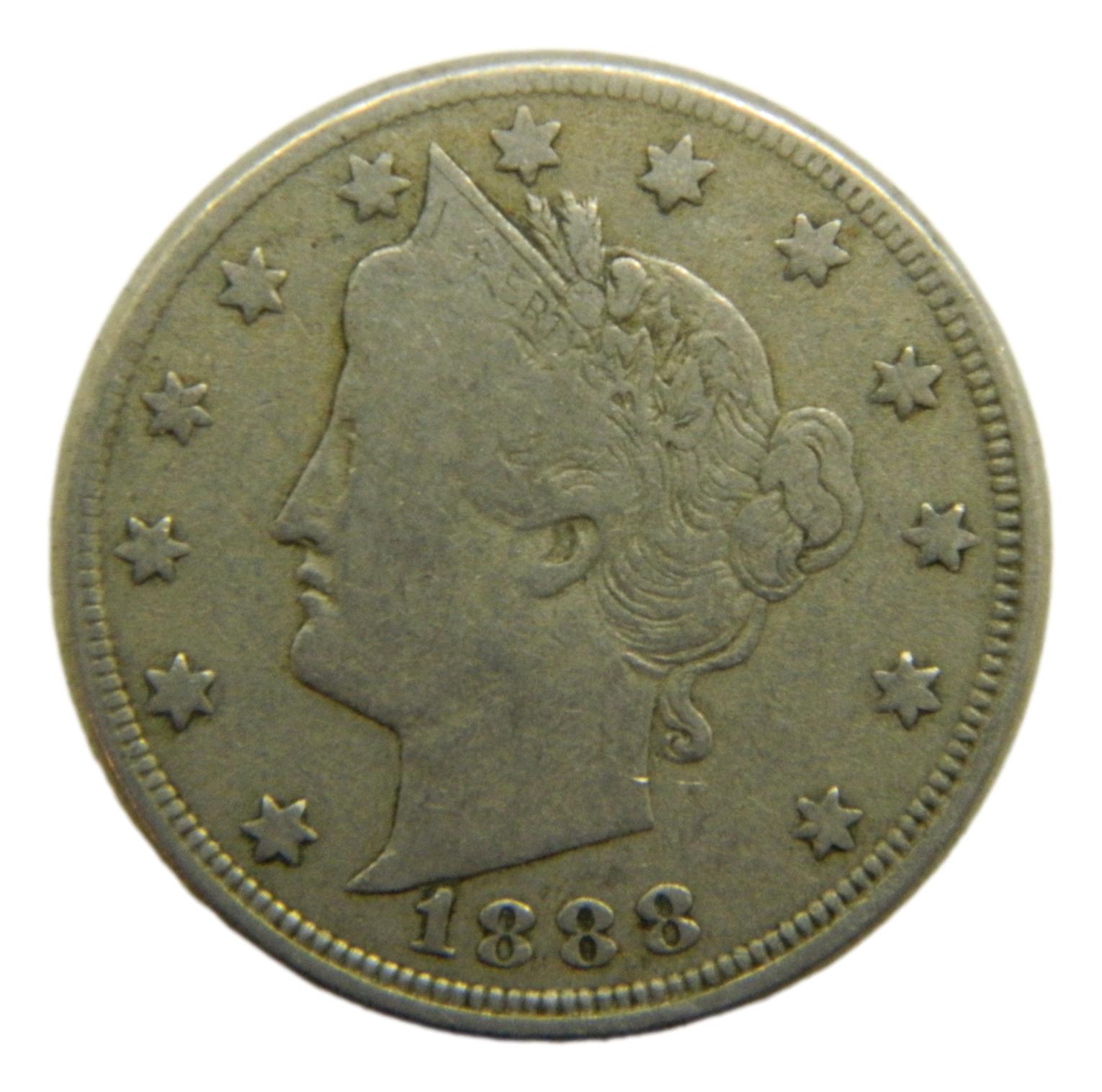 1888 - USA - 5 CENTS - BC+ - S6