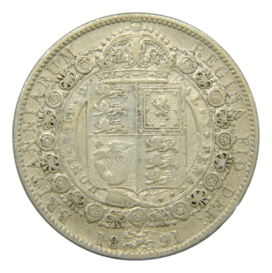 1891 - GRAN BRETAÑA - 1/2 CROWN - VICTORIA - S6