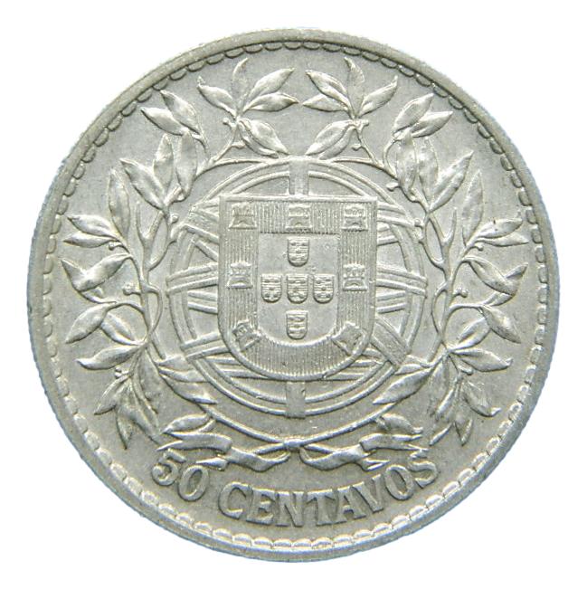 1912 - PORTUGAL - 50 CENTAVOS - PLATA