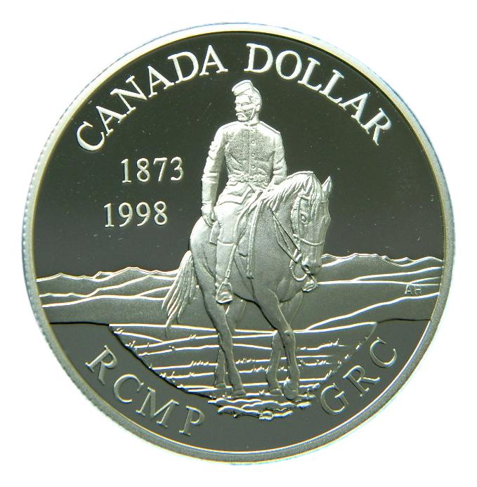 1998 - CANADA - DOLAR - 125 AÑOS RCMP - GRC - PLATA