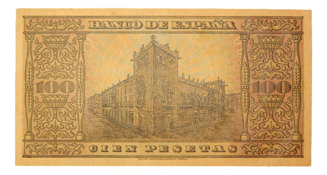 1938 - ESPAÑA - BILLETE - 100 PESETAS - BURGOS - MBC +