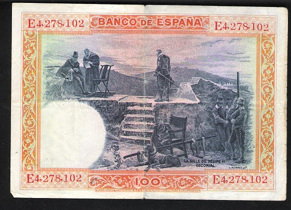 1925 - ESPAÑA - BILLETE - 100 PESETAS - II REPUBLICA 