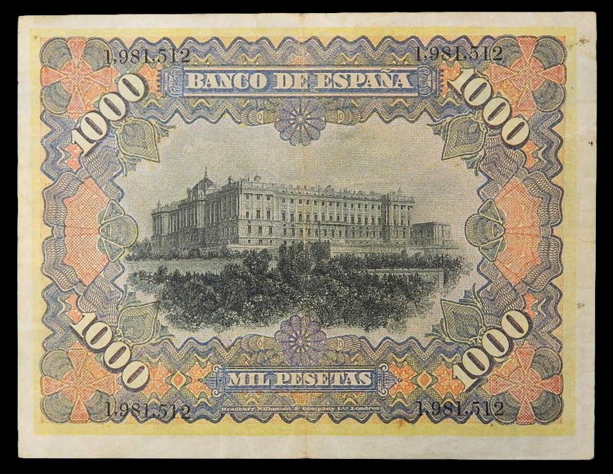 1907  - 1000 PESETAS - BILLETE MBC