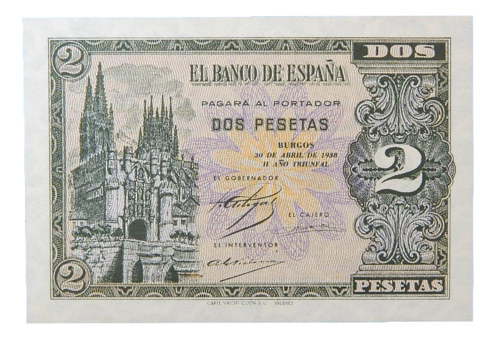 1938 - ESPAÑA - BILLETE - 2 PESETAS - BURGOS - EBC+