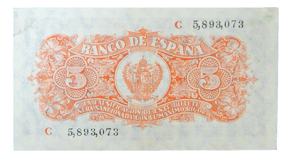 1937 - ESPAÑA - 5 PESETAS - PORTABELLA