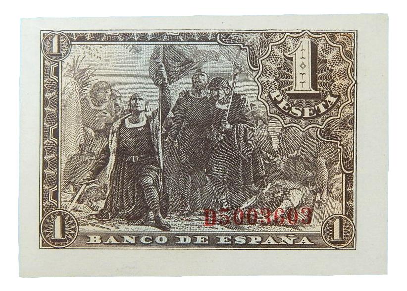 1943 - ESPAÑA - BILLETE - 1 PESETA  - EBC