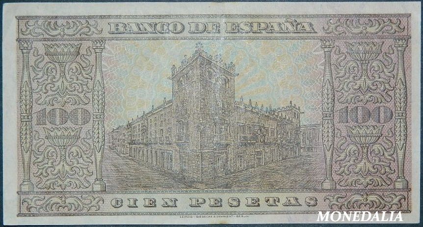 1938 - ESPAÑA - BILLETE - 100 PESETAS - BURGOS - MBC
