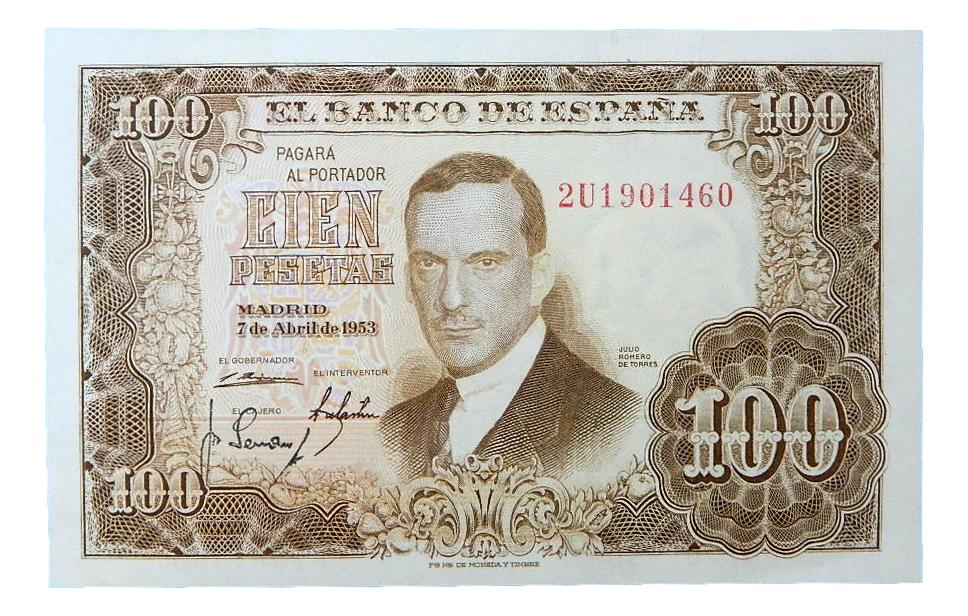 1953 - ESPAÑA - PAREJA BILLETES - 100 PESETAS - ROMERO DE TORRES - SC-